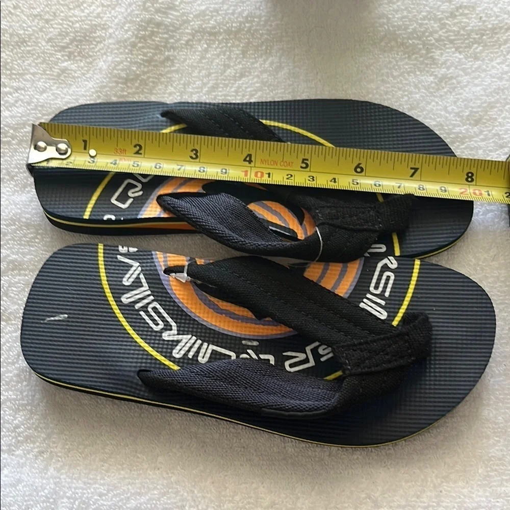 Quiksilver Black and Yellow Flip Flops