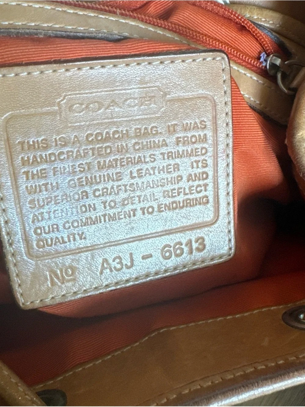 Coach shoulder timeless trim