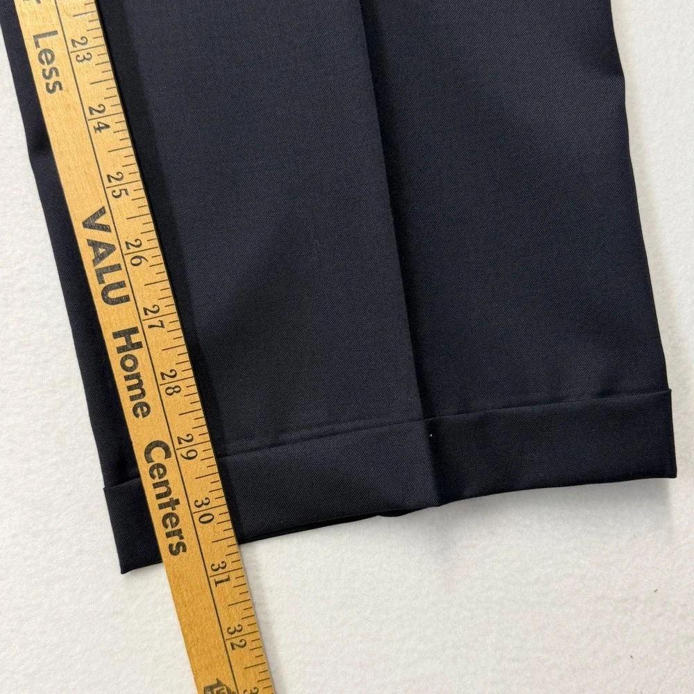 Lauren Ralph Lauren Mens 3-Piece Wool Suit Navy Blue Jacket 46L Pants 40x31 Vest