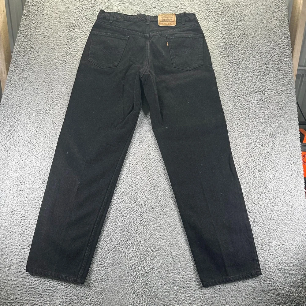 Vintage‎ Levi's 550 Orange Tab Jeans Mens 38x35 Black Denim Straight Relaxed USA