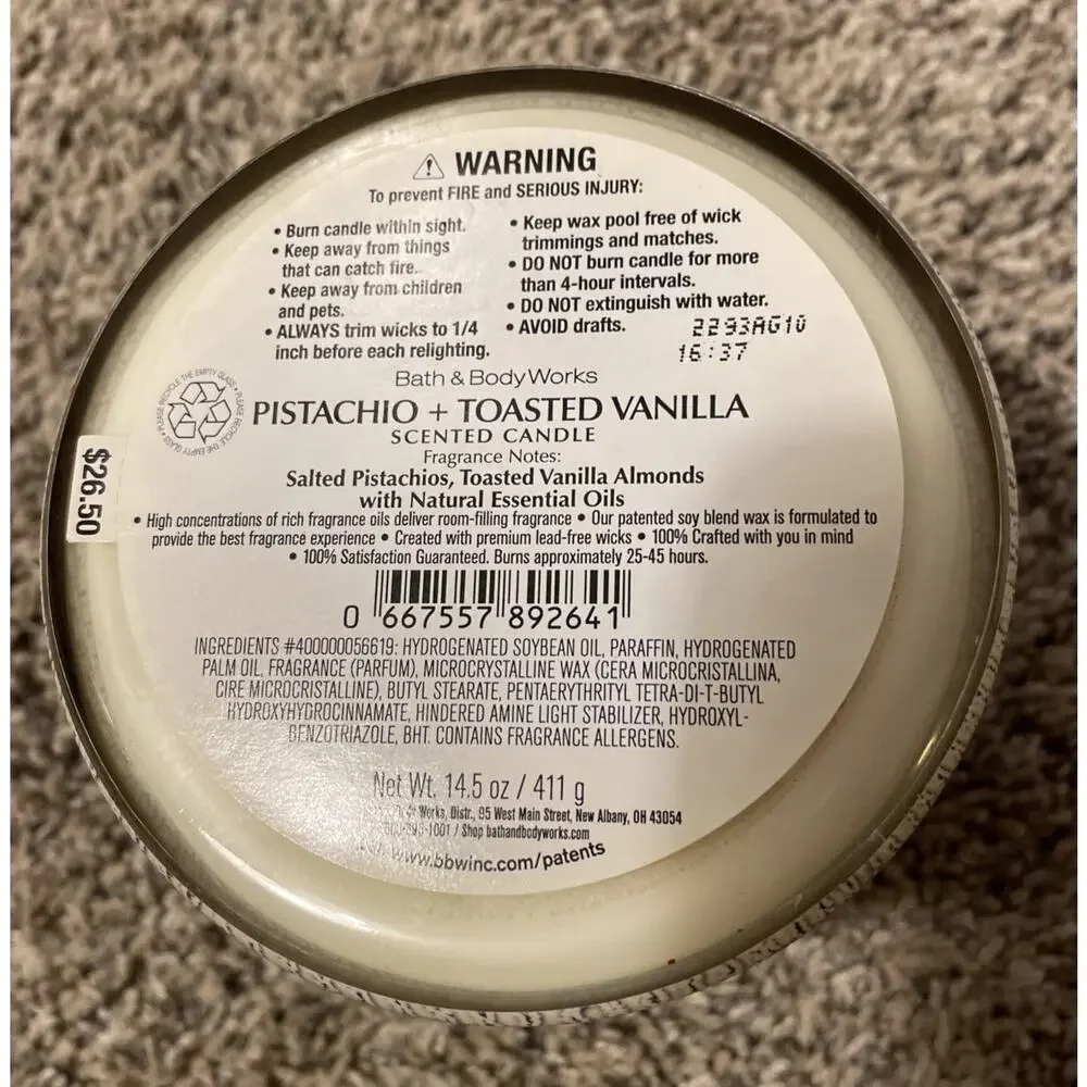 Bath & Body Works pistachio toasted