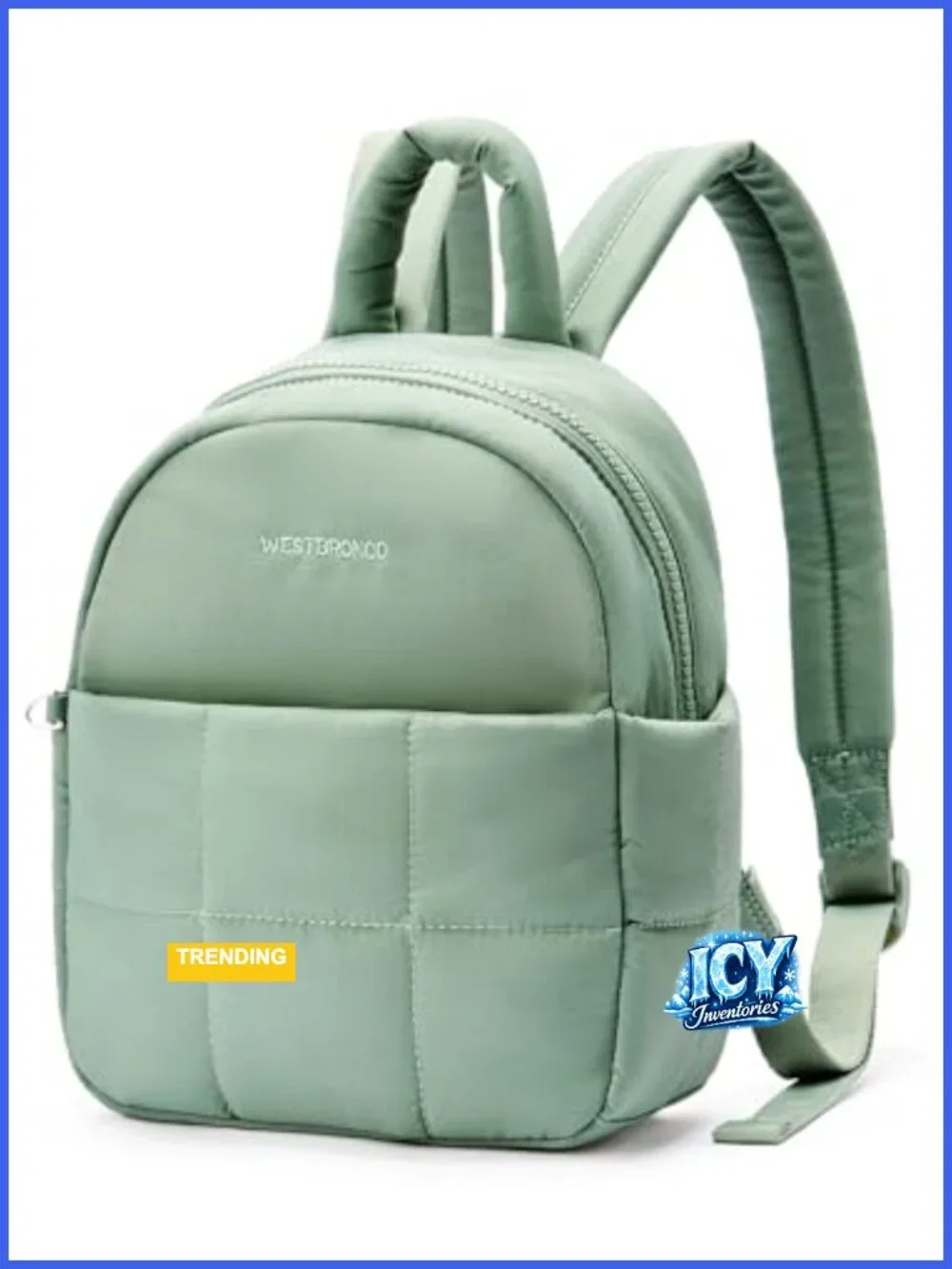 Women's Nylon Mini Puffer Backpack Lightweight Travel Daypack