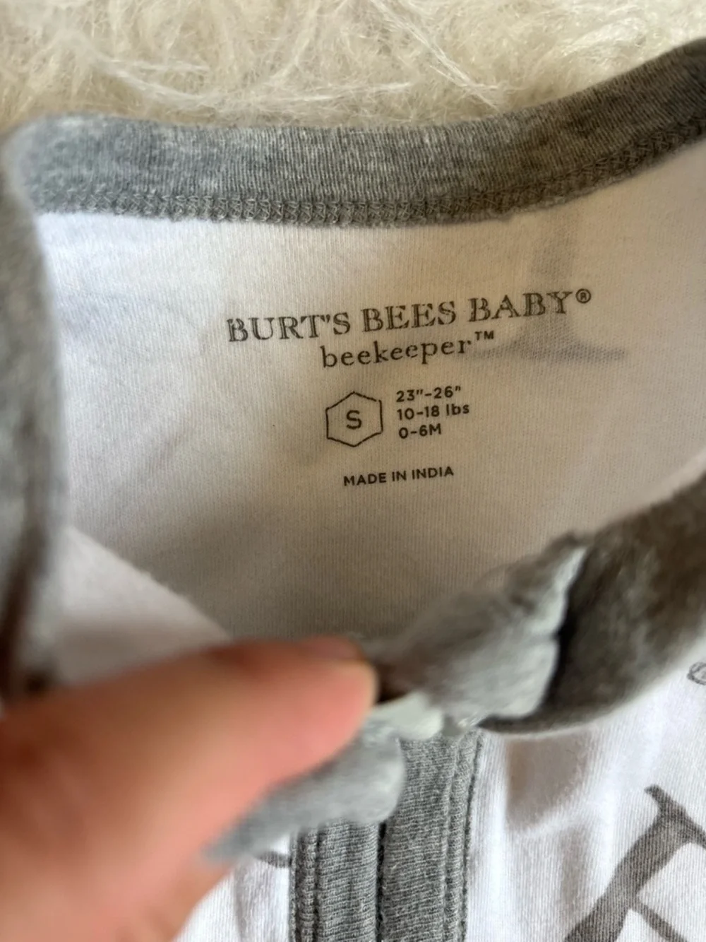 Burt's Bees Baby Gender Neutral White, Gray & Yellow Organic Cotton Sleep Sack