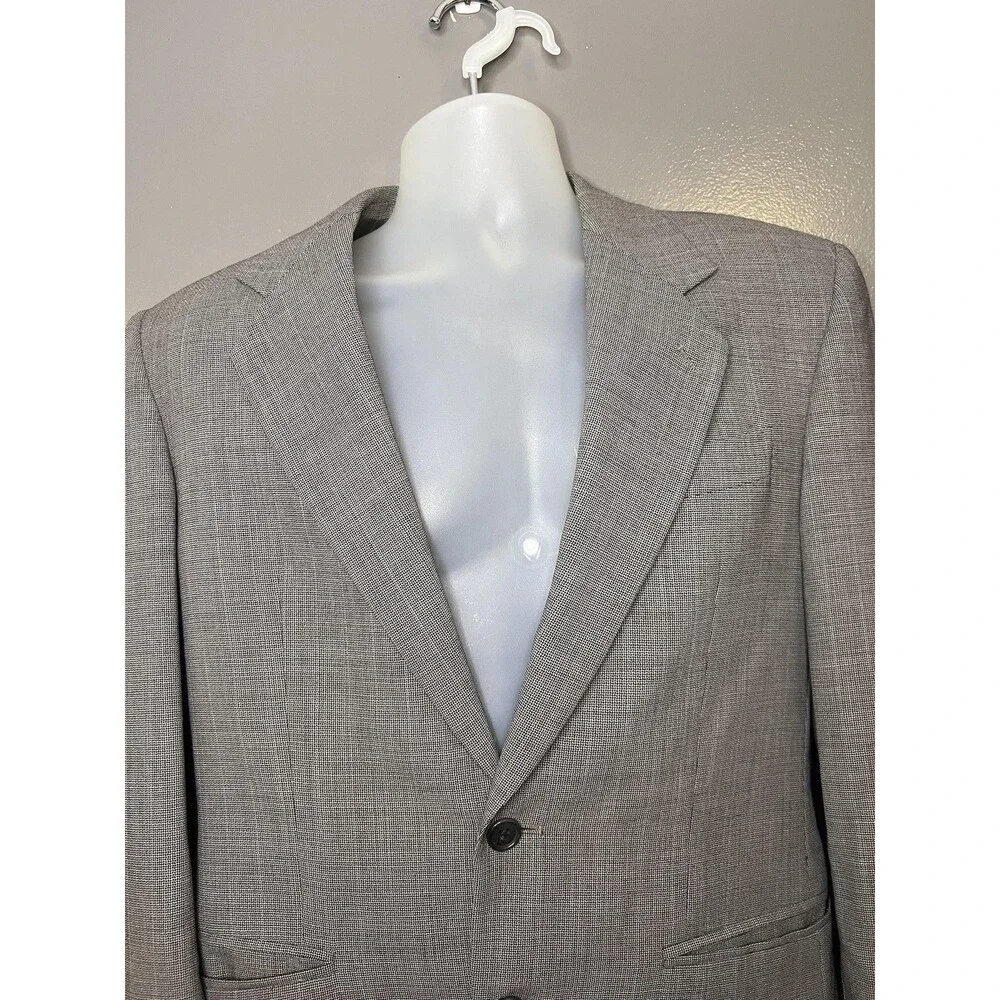 Missoni EXAMPLE Suit Jacket Mens 40 Gray Check Two Button Lined Business Italy