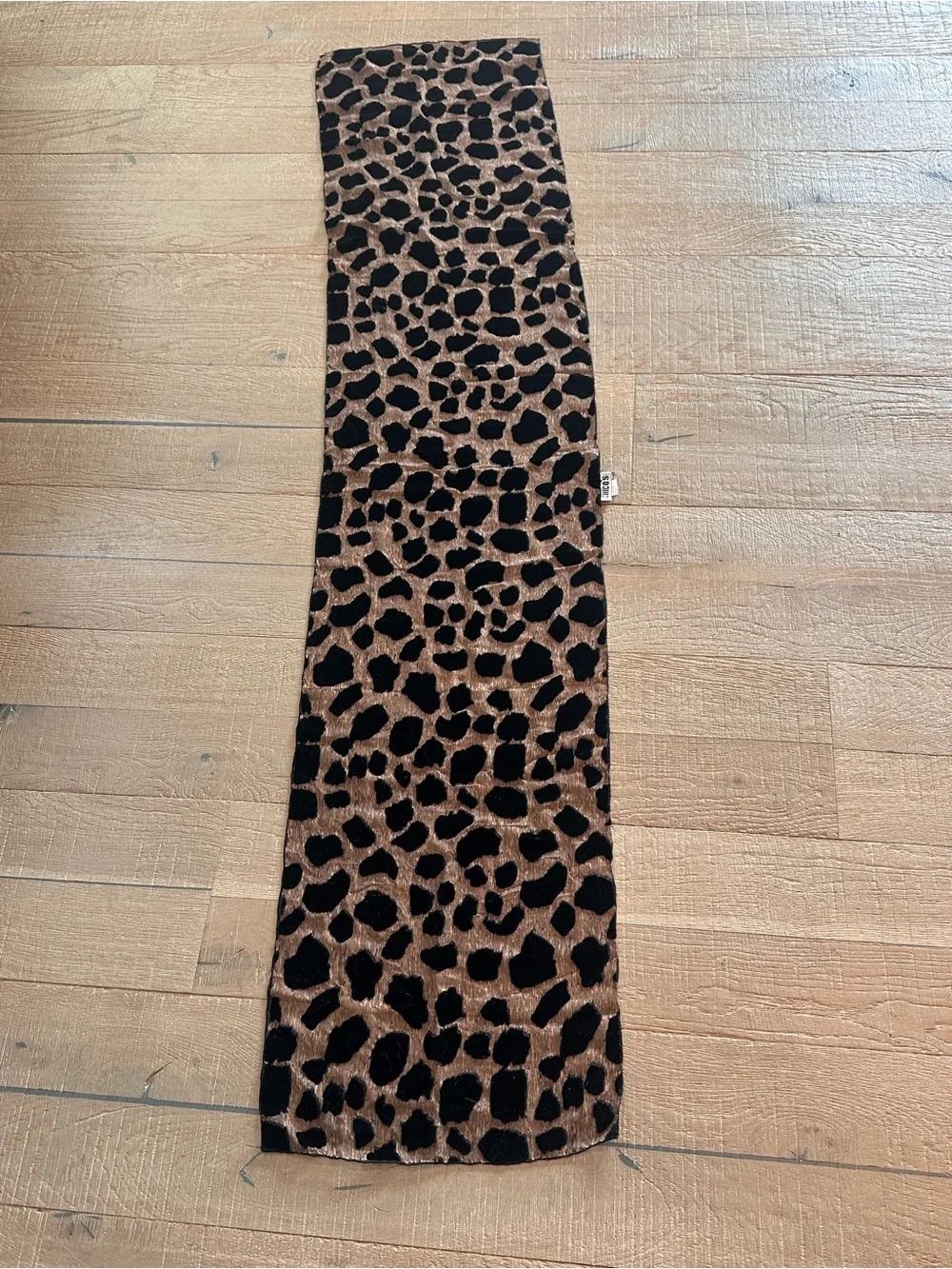 Chico's Leopard Velvet Scarf in Brown and Black