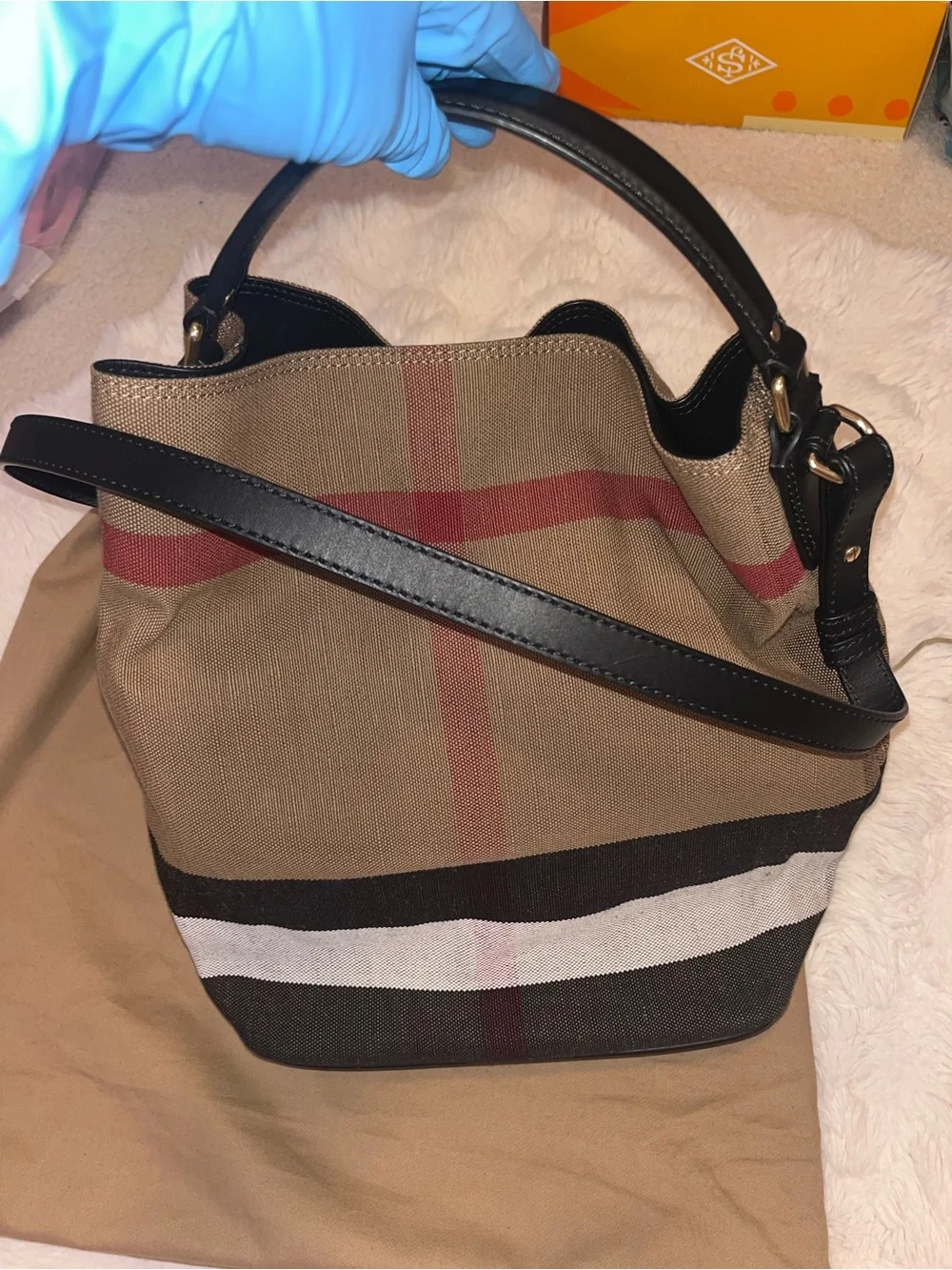 Burberry canvas hobo