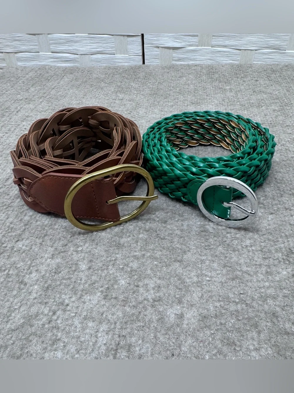 Target Braided Belt Bundle - green and brown