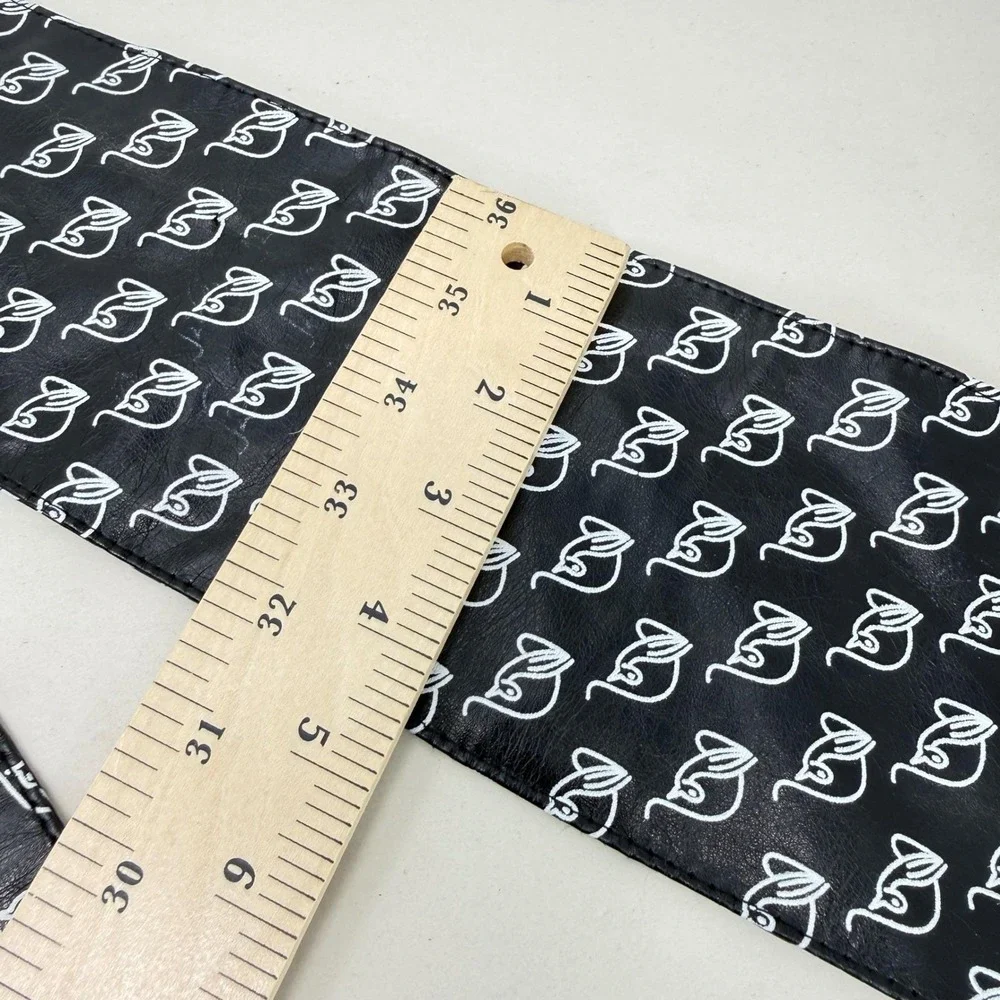 Baby Phat Logo Sash Belt Vintage Y2K Black Wide‎ Band