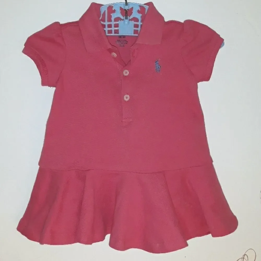 Ralph Lauren Coral Tennis Shirt Dress 3M
