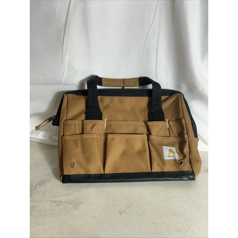 Brand New! Carhartt 14 Inch Heavyweight Tool Bag, Brown with 26 Pockets, NWT
