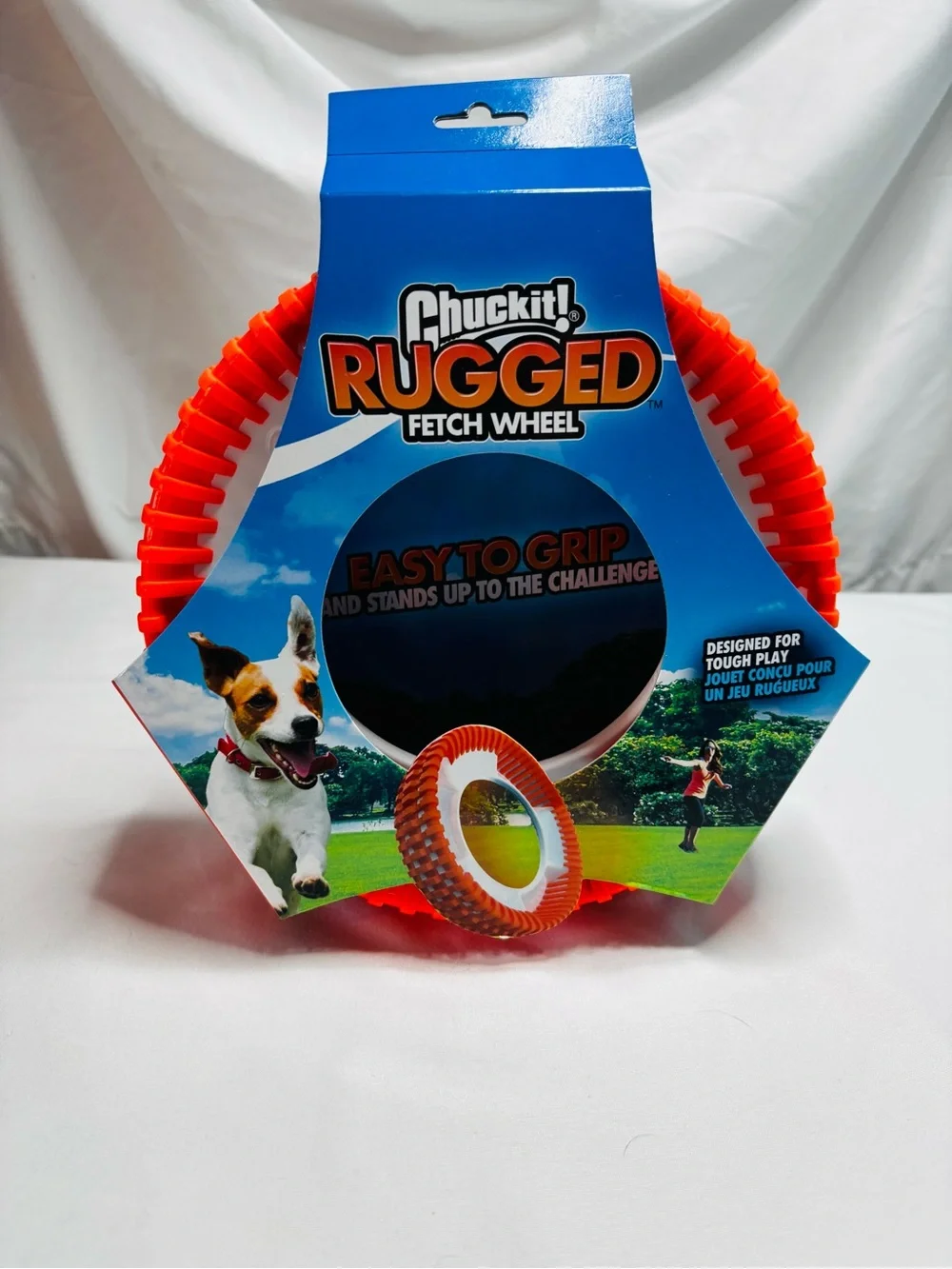 Rugged Fetch Wheel - Orange Durable Dog Toy