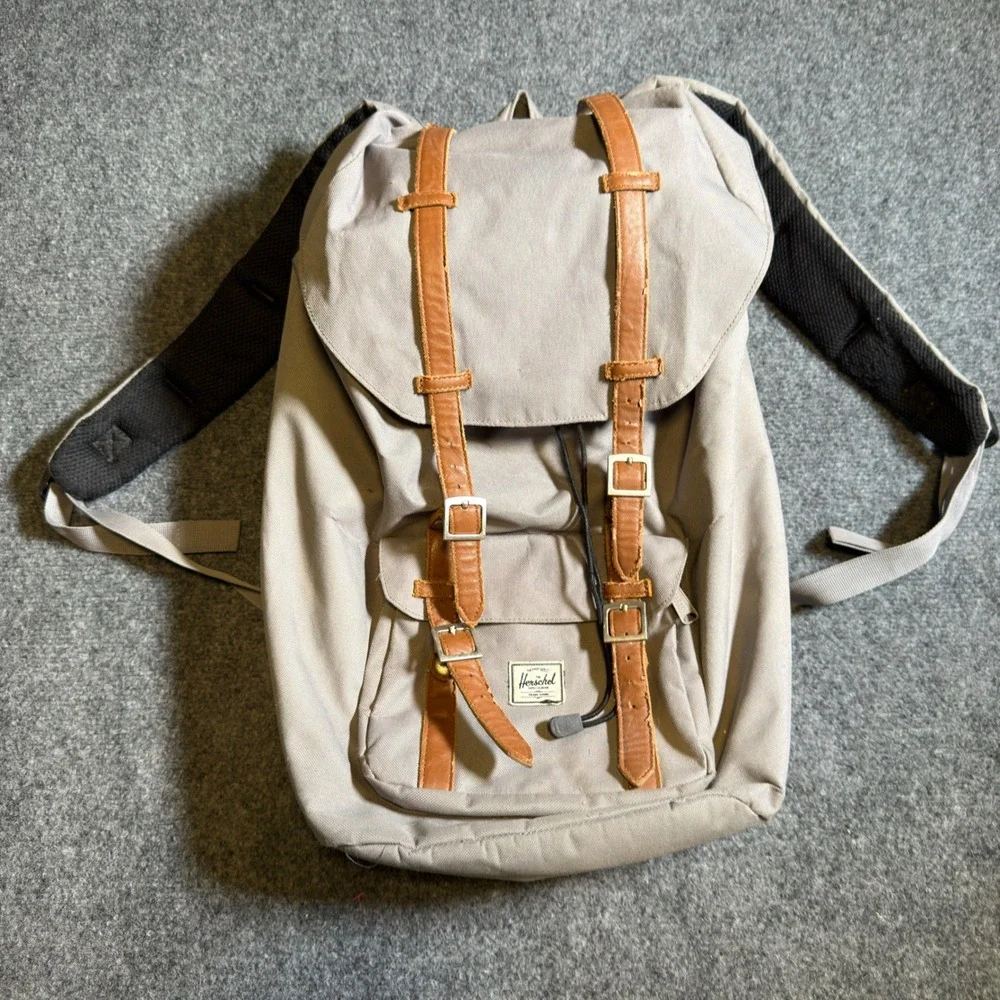Herschel Little America Backpack Grey Canvas Laptop Bag