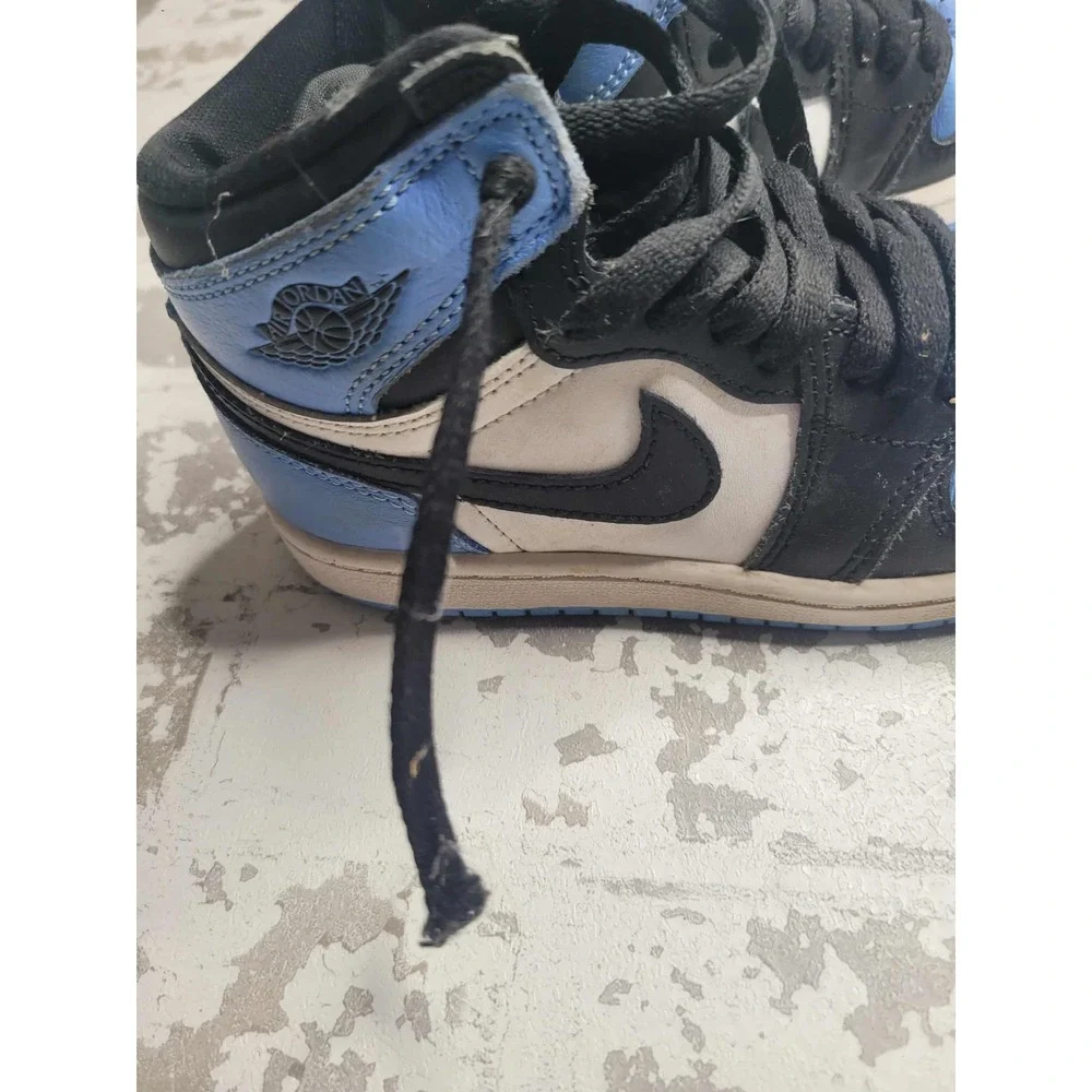 Nike Air Jordan 1 High UNC Toe Blue Black White FD1412-400 Kids Size‎ 13C