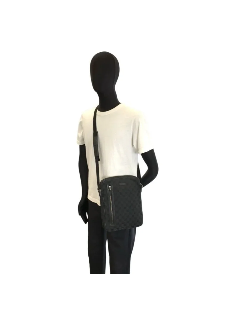 Gucci Black GG Canvas Shoulder Bag
