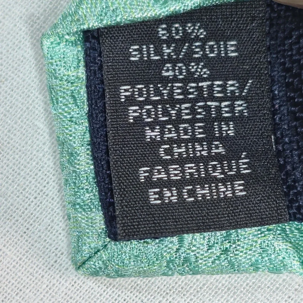 Michael Kors Mens Tie One Size Green Linley Floral Silk Blend Necktie NWT