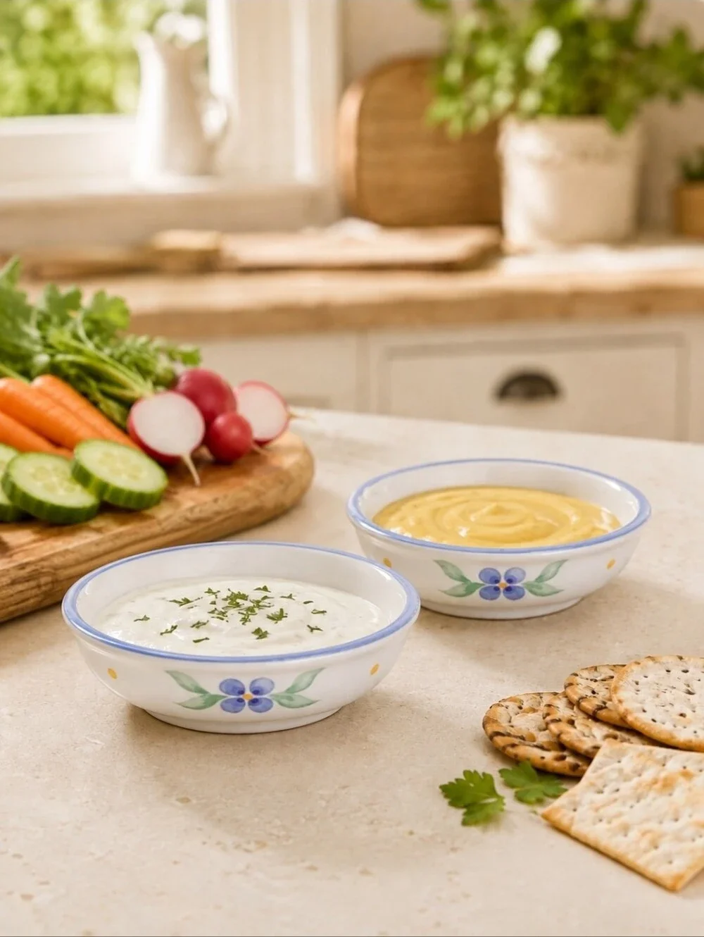 Pfaltzgraff Summer Breeze Sauce Dip Bowls Set of 2 USA 4 1/8