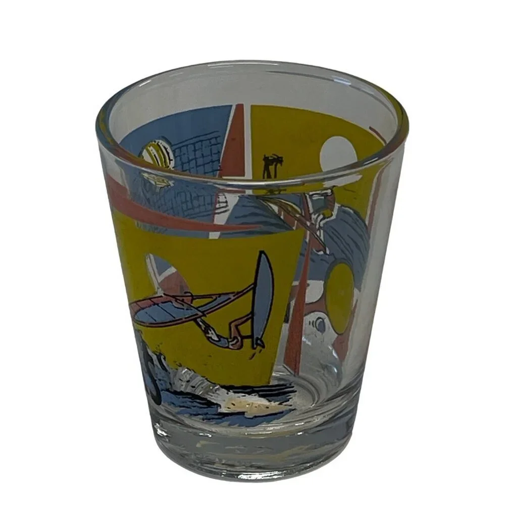 Unbranded glass use shot