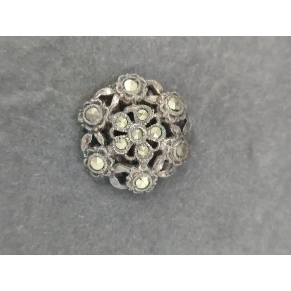 LOT Z of 10 Antique Vintage Victorian Brass Mixed Materials Buttons ESTATE FIND