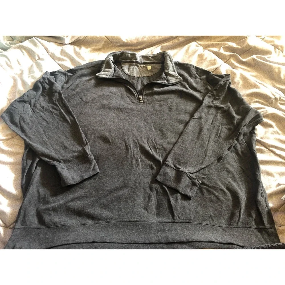 Polo Ralph Lauren Pullover Sweater 1/4‎ Zip Long Sleeve Gray 4XB