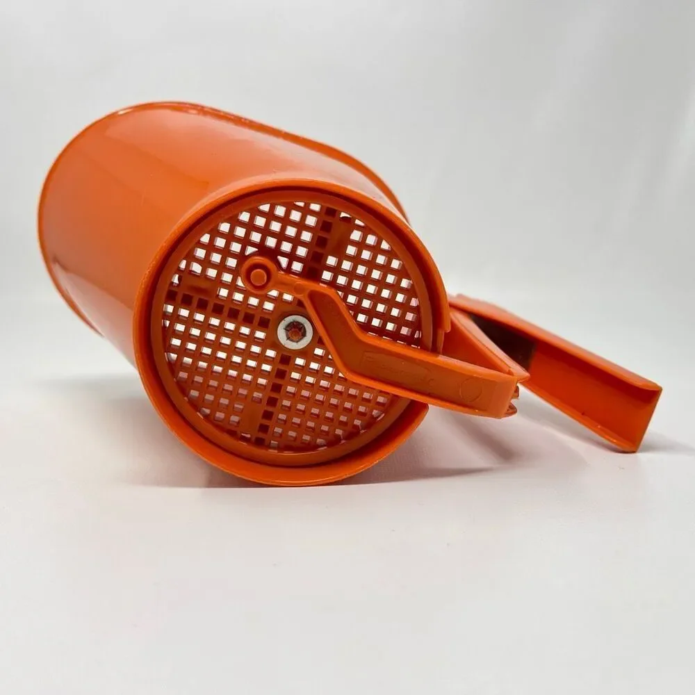 Rubbermaid Flour Sifter 3-Cup Orange Handle Built-In Screen Baking Tool Vintage