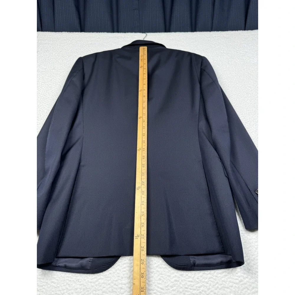SUITSUPPLY Pure Wool Super 110's Blazer Jacket - Navy Blue Striped -UK 38 EUR 48