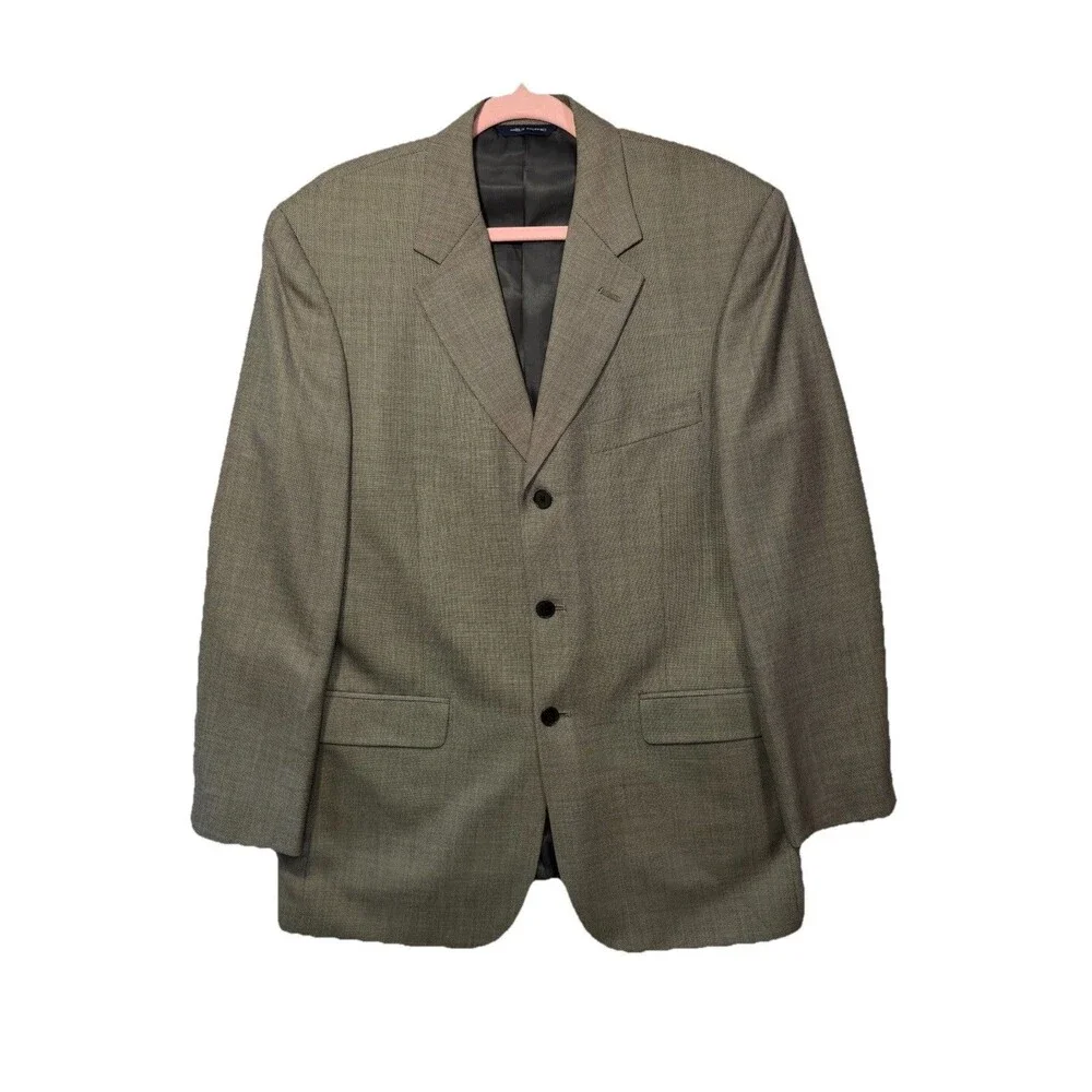 Brooks Brothers Blazer Sport Coat Men's Size 40R‎ Houndstooth Brown Tan