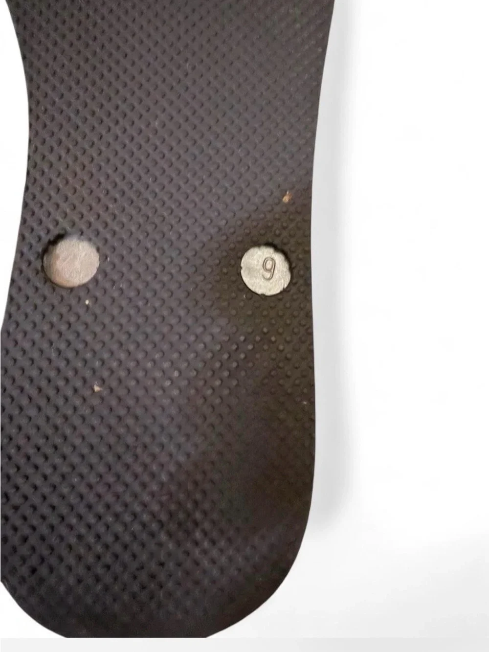 J Crew Charcoal Gray Black Flip Flops with Light Gray Flower Detail on Toes Sz 9