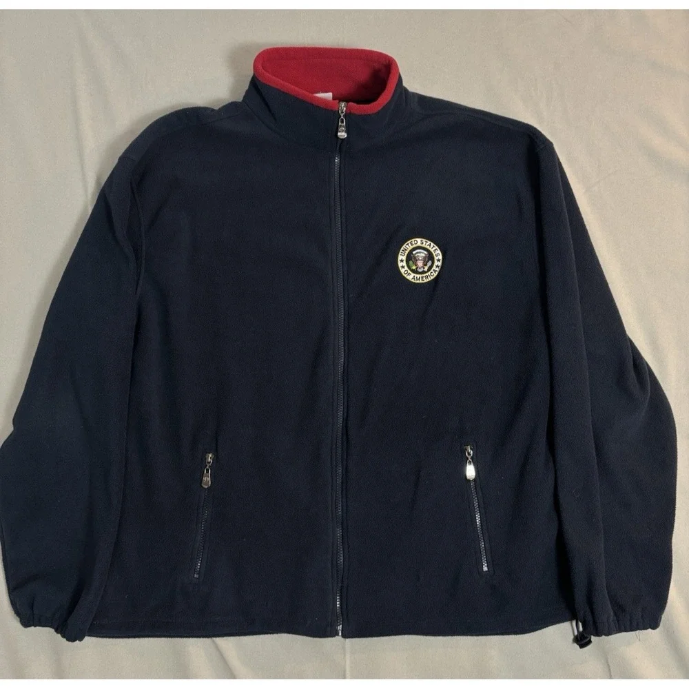 DIMCO‎ USA Fleece Jacket Men's XL Full Zip Embroidered United States VTG Travel