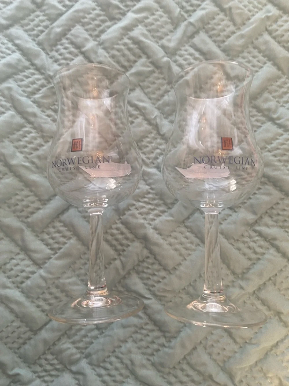 Norwegian Cruise Line Branded Stemmed Glasses - Clear