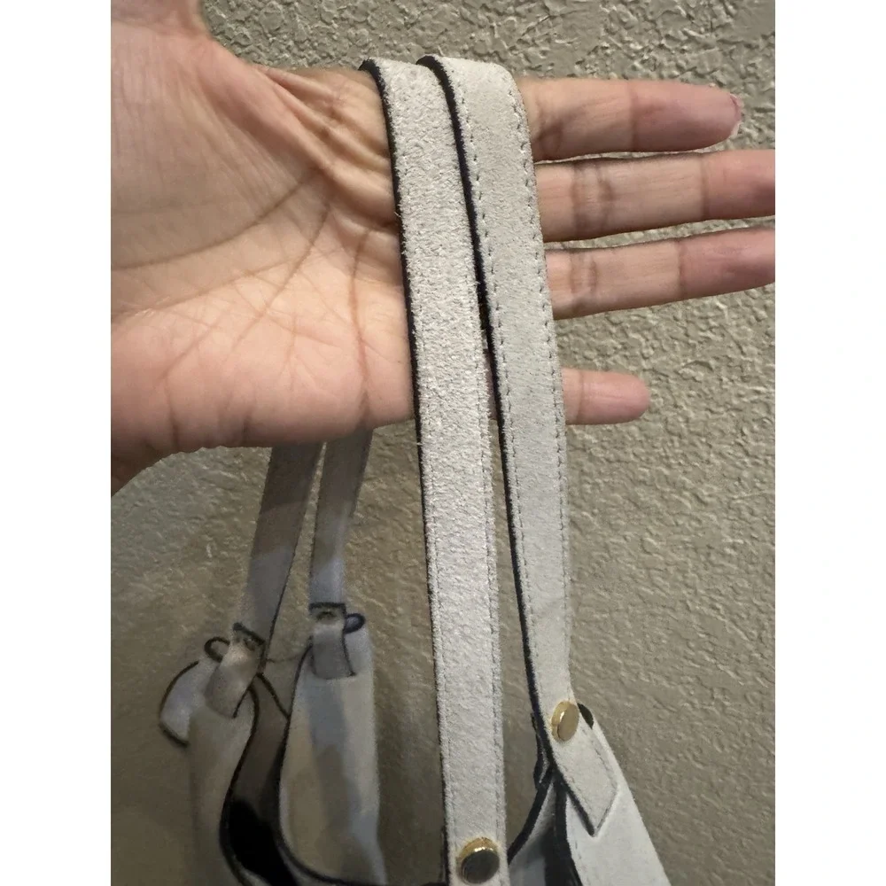 Anna Paola Cream Suede‎ Hobo Bag Luce
