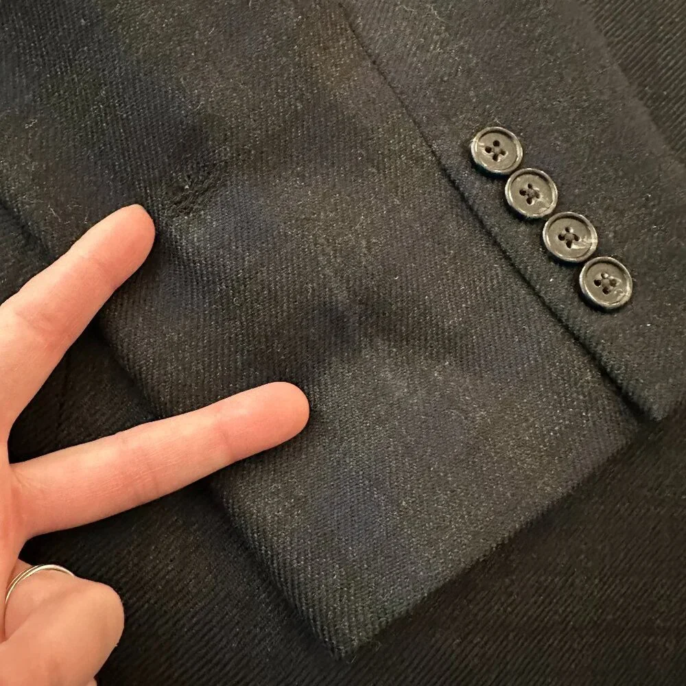 *flaw* Vintage Lauren Ralph Lauren Men's Blazer 48 L Plaid Patch Elbows Wool
