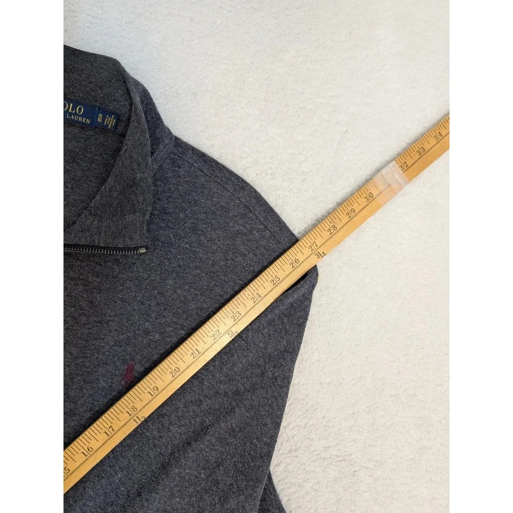 Polo Ralph Lauren Men's Sweater XL Gray 1/4 Zip Knit Pullover‎ Acrylic Blend