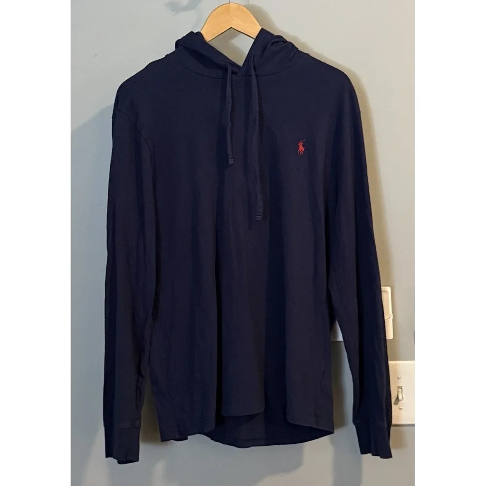 Polo Ralph Lauren Hoodie Cotton Jersey Tee Pullover Men's Large‎
