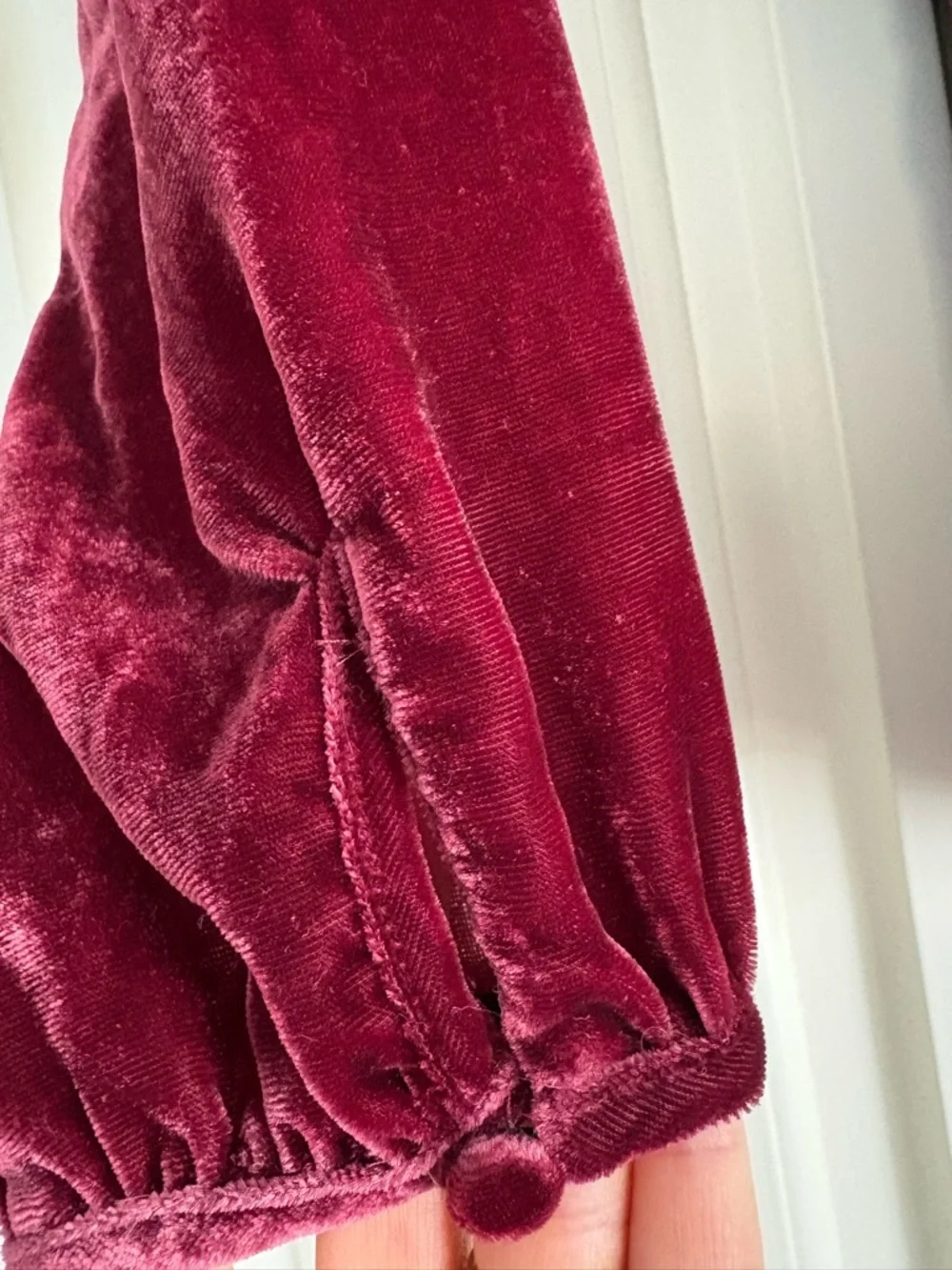 J. Crew Velvet Peplum Wrap Blouse Wine Red V Neck Top Size 2 Victorian Y2K