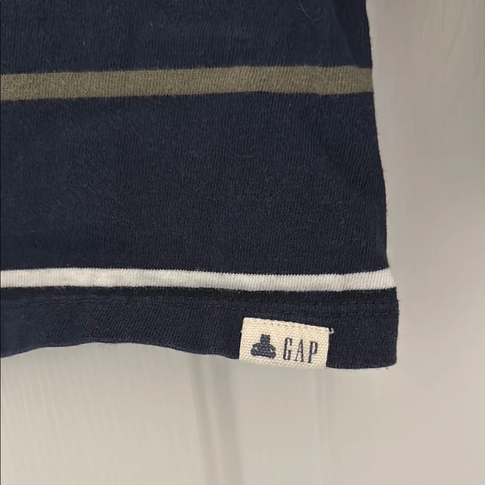 GAP Blue Long Sleeve Tee with Stripes