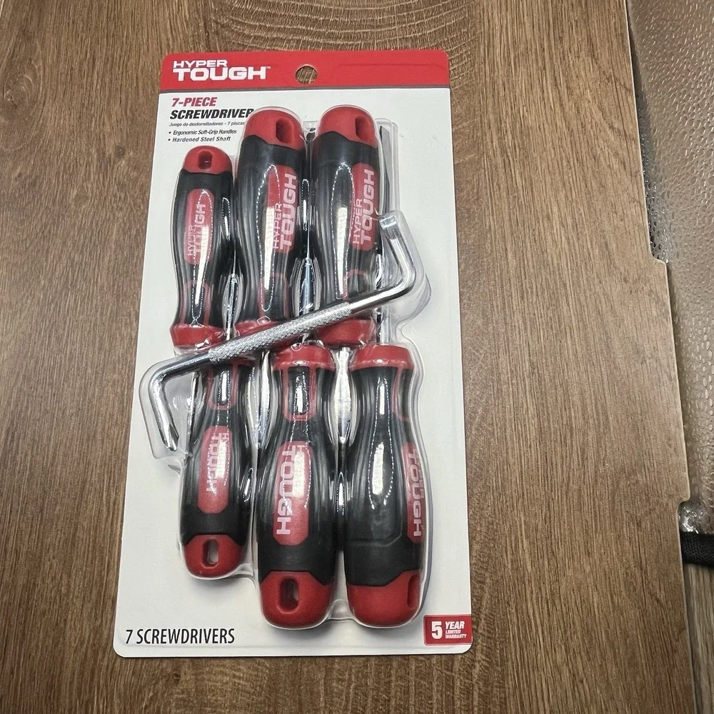 Hyper‎ Tough: 7pc Screwdriver Set With Offset Hard To Reach Screwdriver