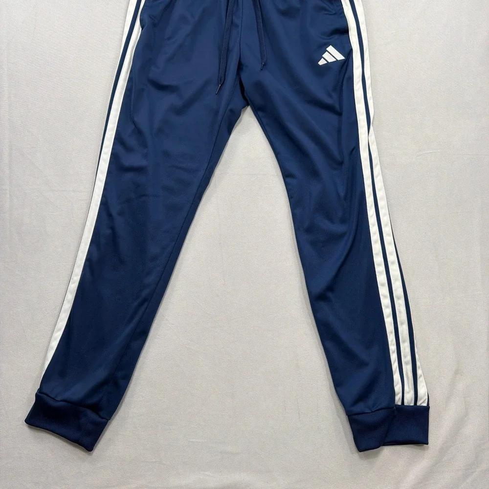 Adidas Pants Track Jogger 3-Stripe Logo Navy Blue Mens Large