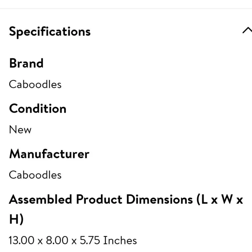 Caboodles new specs