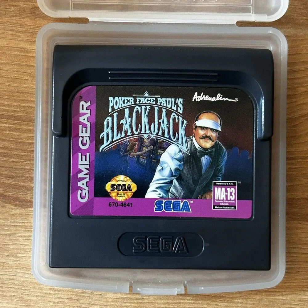Poker Face Paul's Blackjack (Sega Game Gear) *GAME CARTRIDGE ONLY - TESTED*
