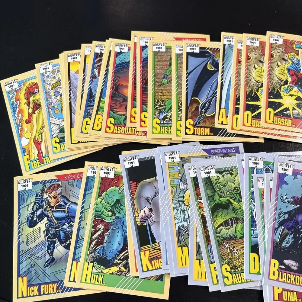 1991 Marvel Set Base Cards 93 Cards Excellent Condition