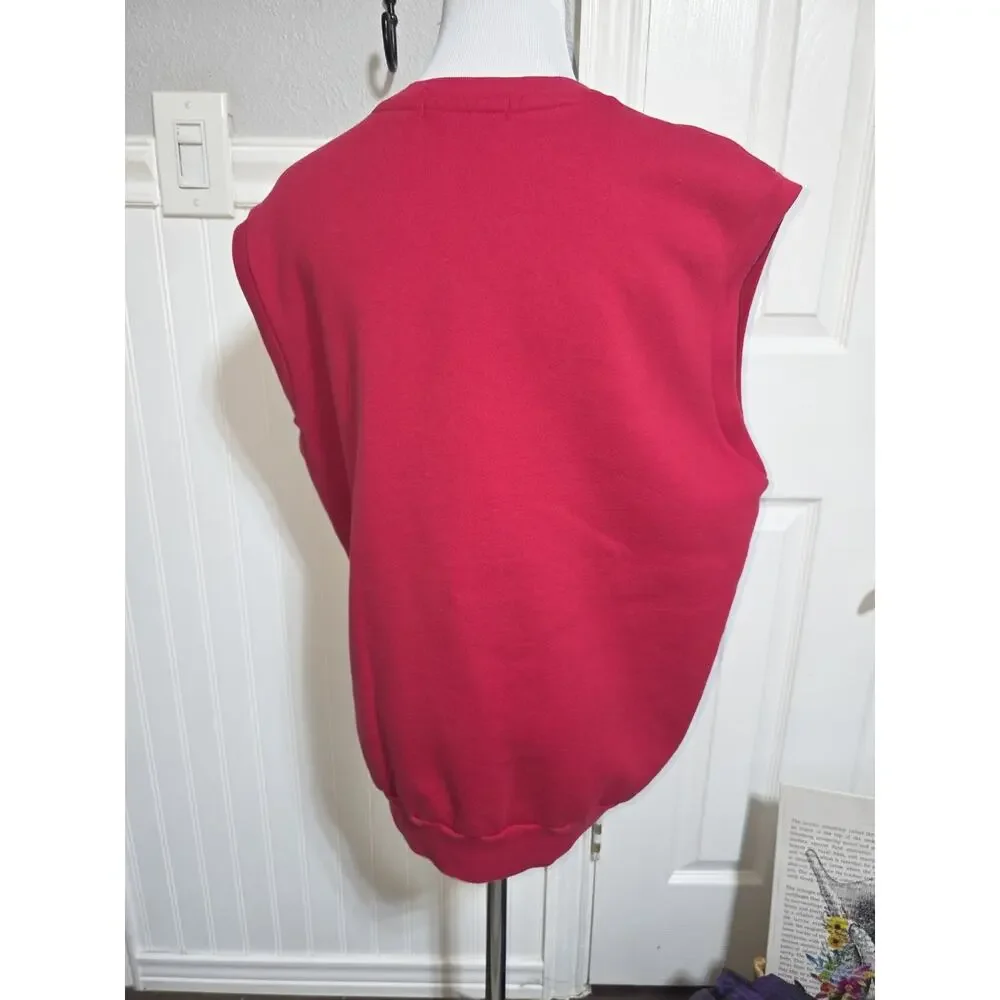 Polo Golf by Ralph Lauren Sweater Vest, 86% Cotton Knit Mens Med Red