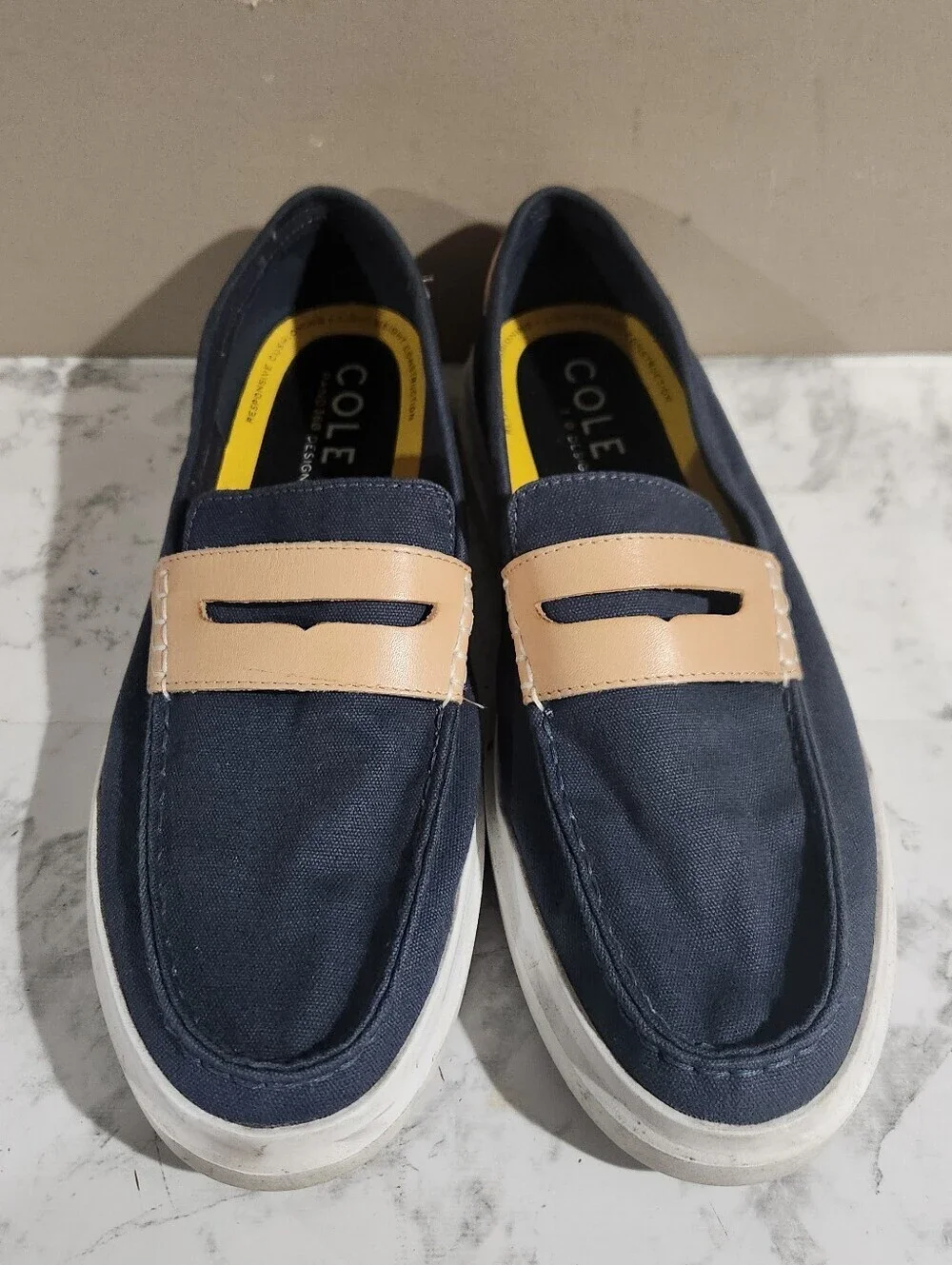 Cole Haan Men's GrandPro Rally Canvas Penny Loafers - Vintage Indigo Canvas