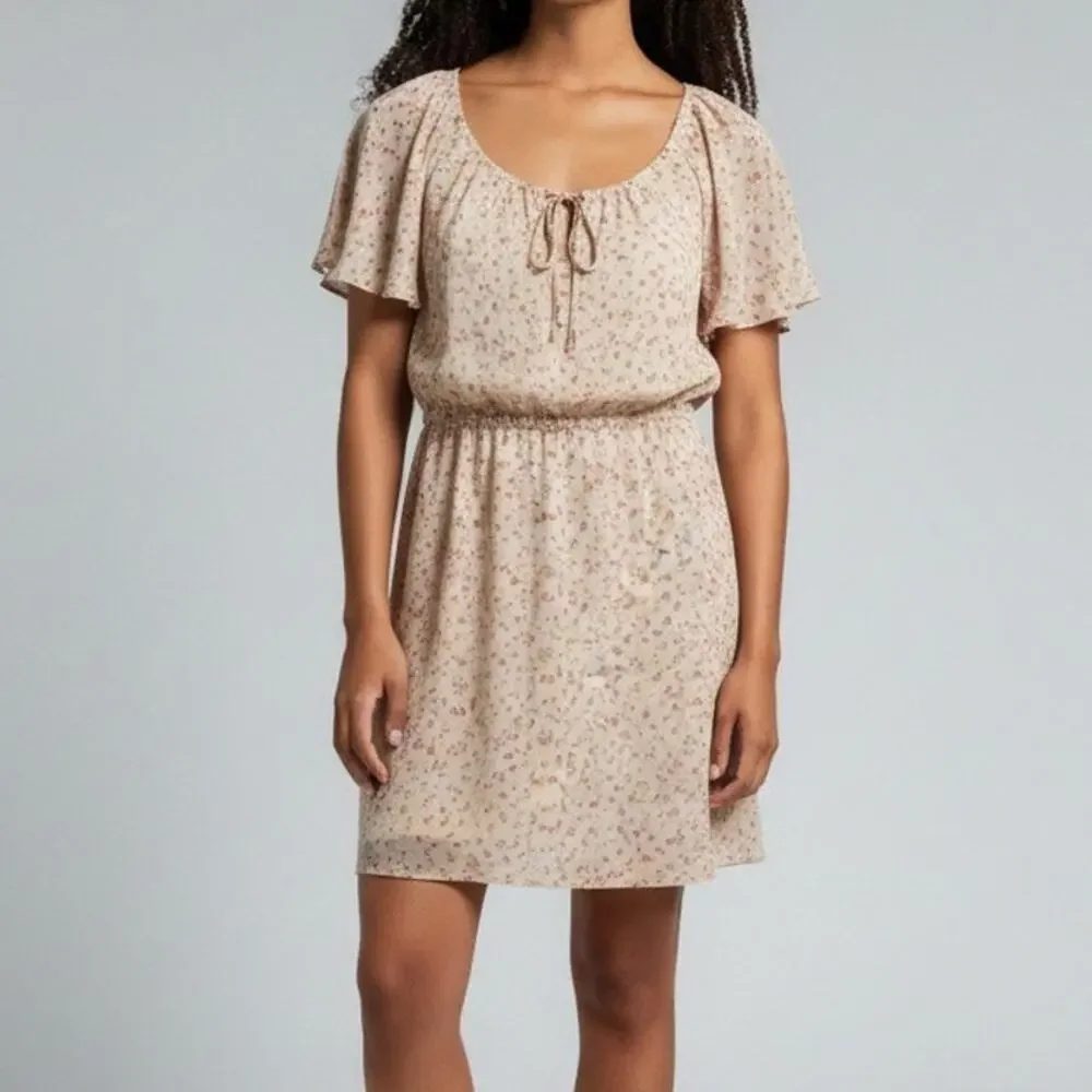J. Crew Silk Pink Printed Short Sleeve Dress Size 8