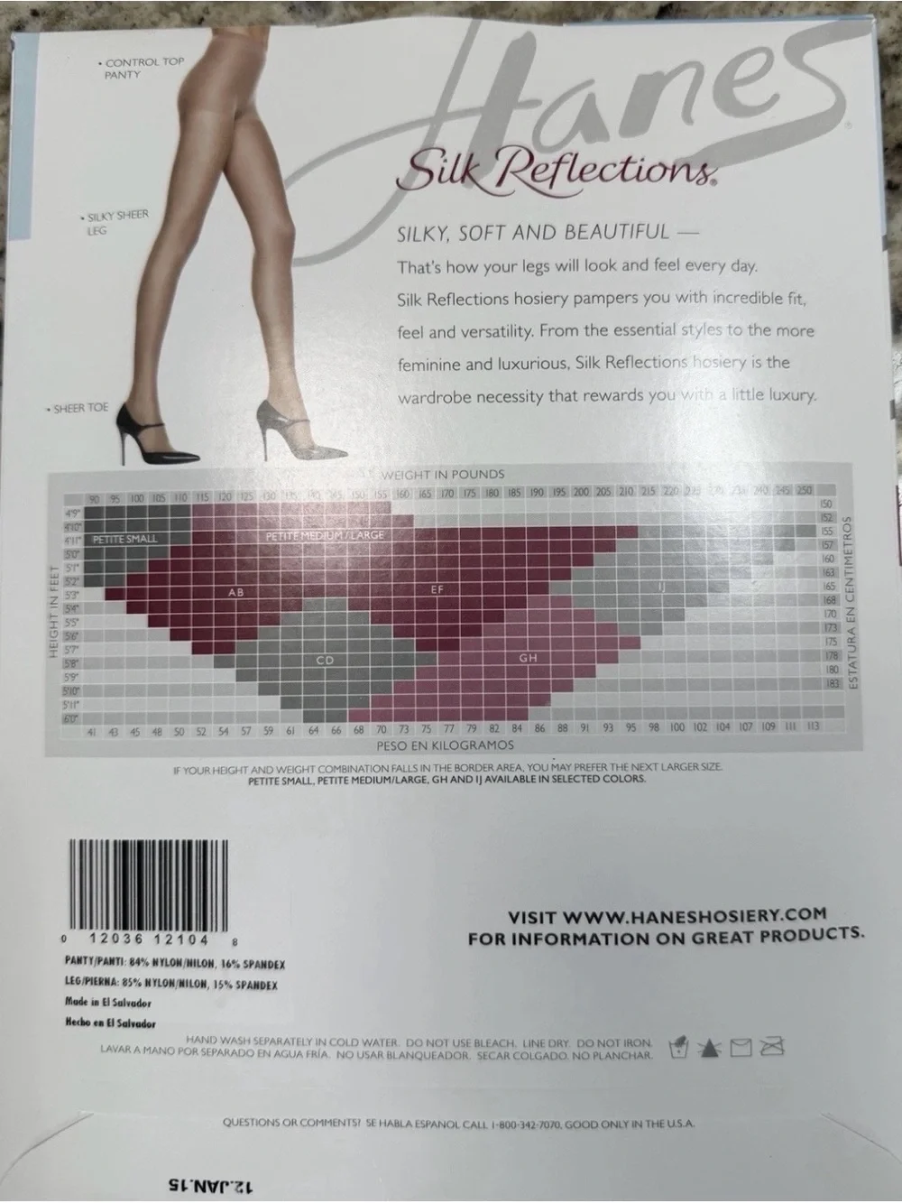 Hanes silky sheer