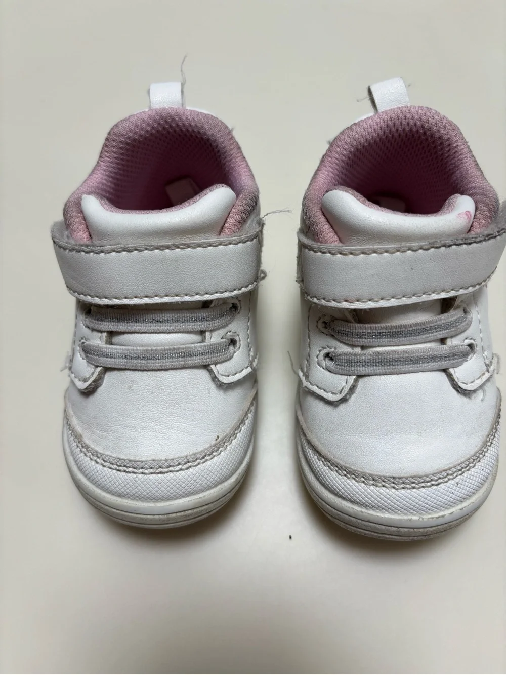 Stride Ride White and Pink Toddler Sneakers - size 3.5