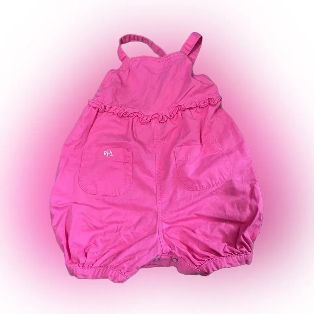Infant Girls Ralph Lauren Pink Romper Outfit