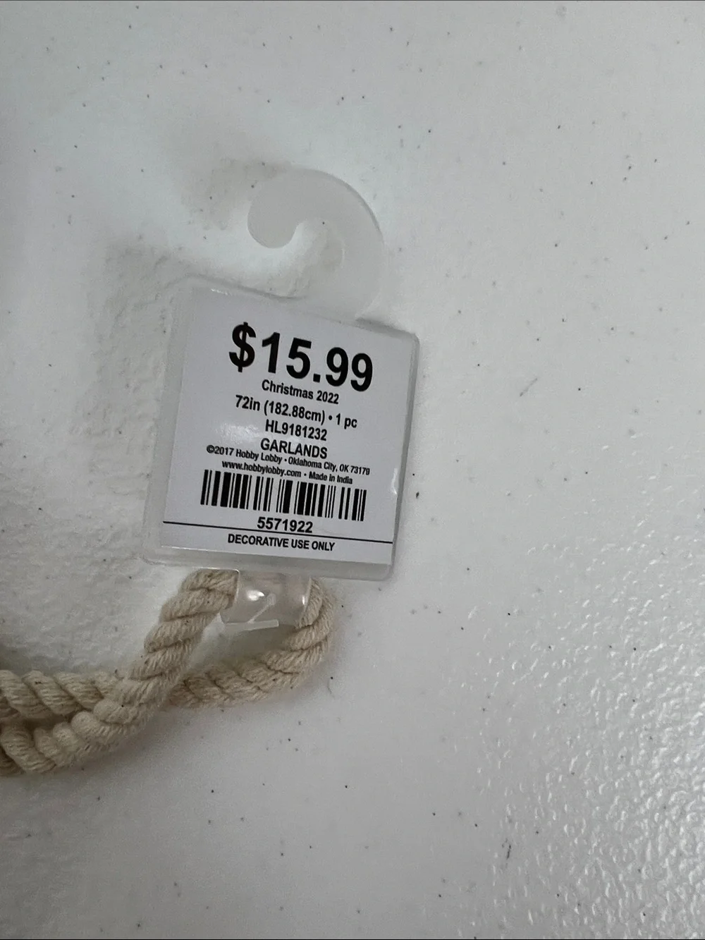 Hobby Lobby new tags