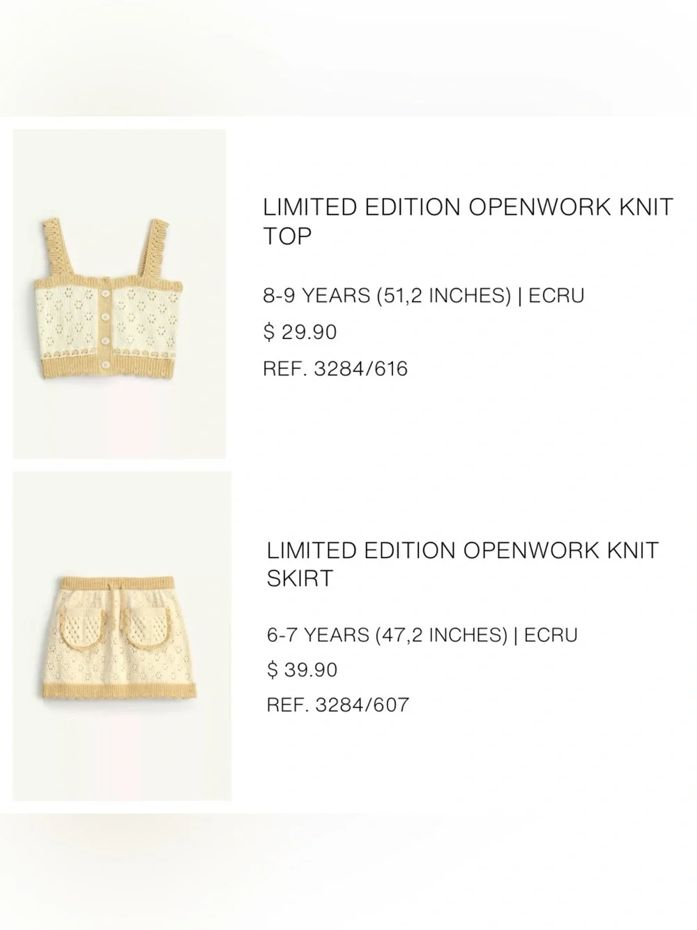 Zara read size