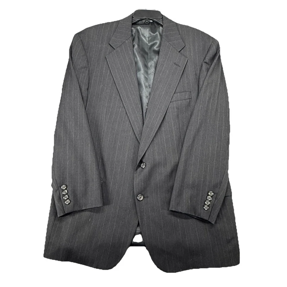 Ralph Lauren Polo University Club Virgin Wool Black Blazer Made In USA, Size 44R