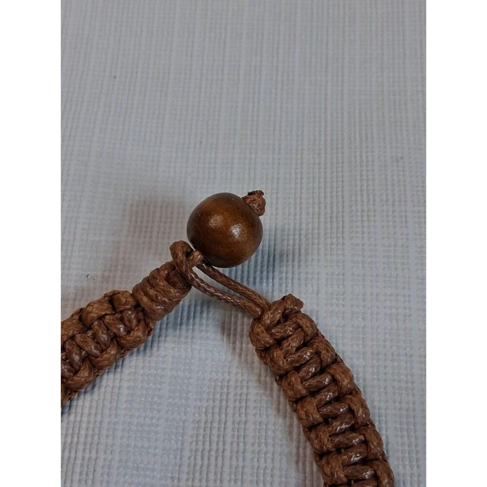 Paparazzi Brown Brass Tone Offshore Drifter Unisex Braided Cord Fashion Necklace